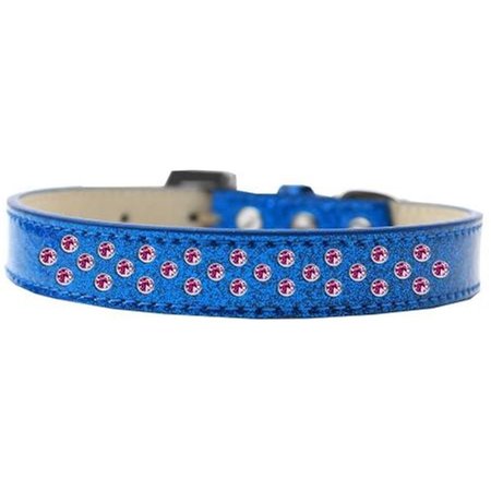 UNCONDITIONAL LOVE Sprinkles Ice Cream Bright Pink Crystals Dog Collar, Blue - Size 18 UN2458621